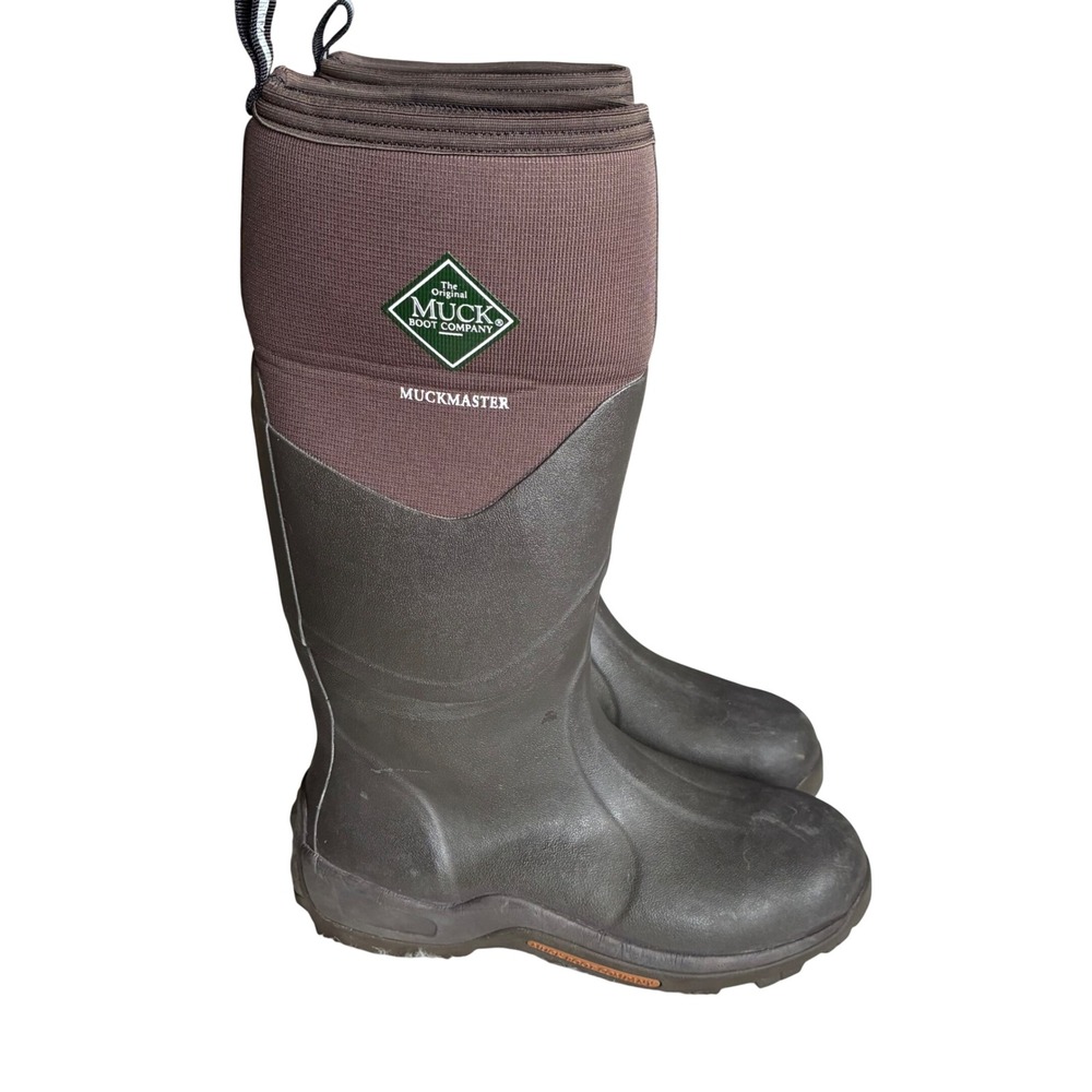 Muck Boot Company Muckmaster Tall Boots Mens 11 Brown Waterproof Rubber 050015
